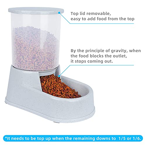 Noodoky Automatic Cat feeders and 2.5L Waterer, Auto Gravity Water and Food Dispenser for Small Medium Cat Dog, Pet… - Image 6