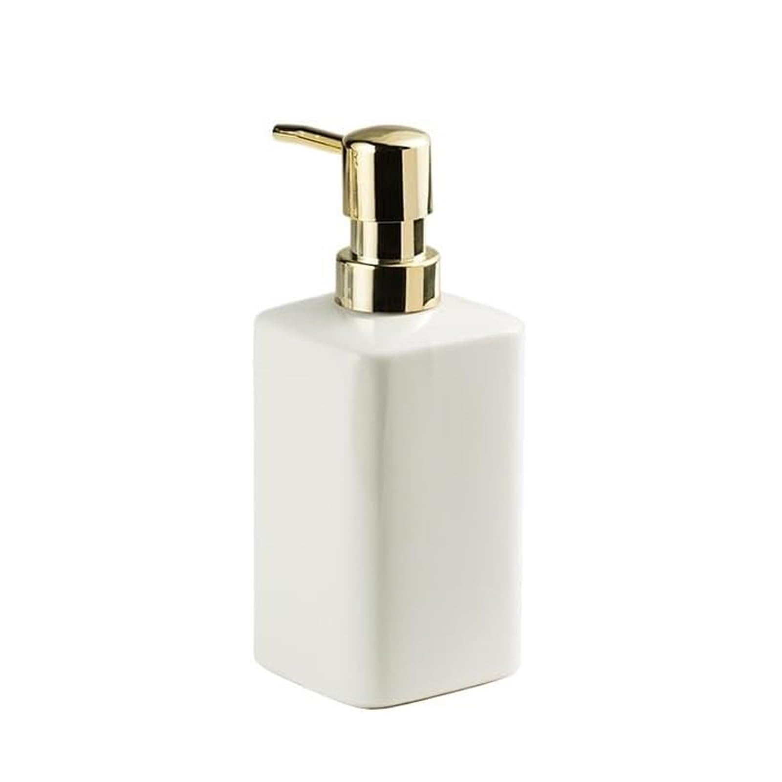 Kxaoxgrc Wei Glass Soap Lotion Dispenser Set, Hand Soap Dispenser Ceramic Gold Pump Square Lotion Bottle Multicolor Kitchen Bath(Wei)