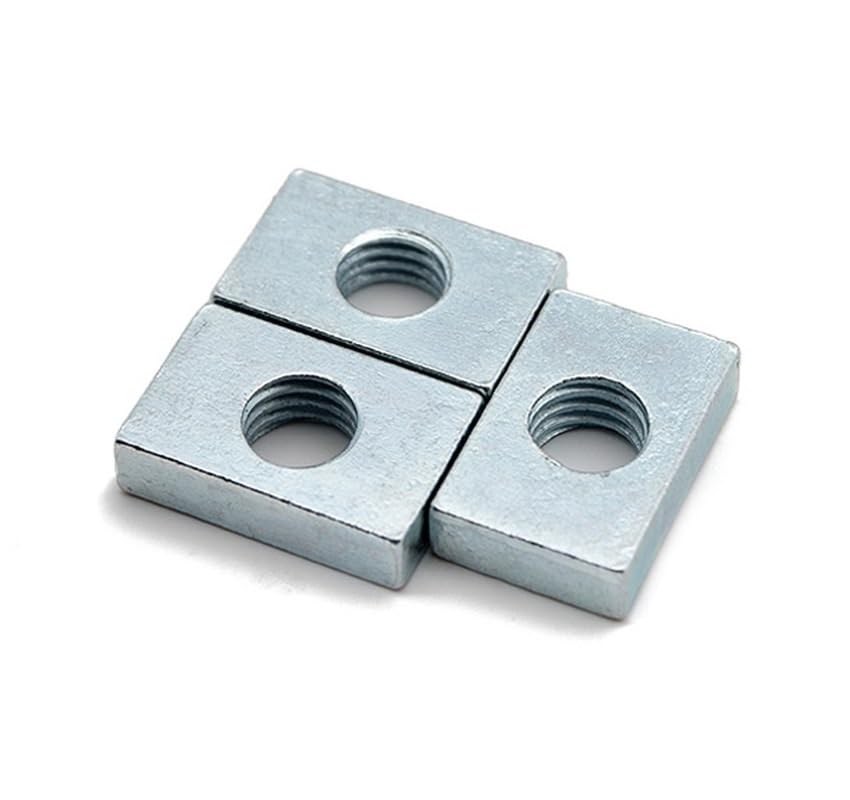 Square Nut M3 M4 M5 M6 M8 Rectangular Nuts GB39 Aluminum Profile Block Thin Carbon Steel Countersunk Nut （50pcs）(M8x20x15x5)
