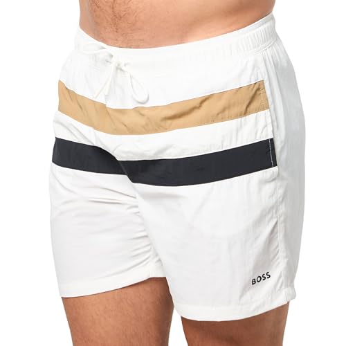 BOSS Men's Iconic Color Block Swim Trunk3