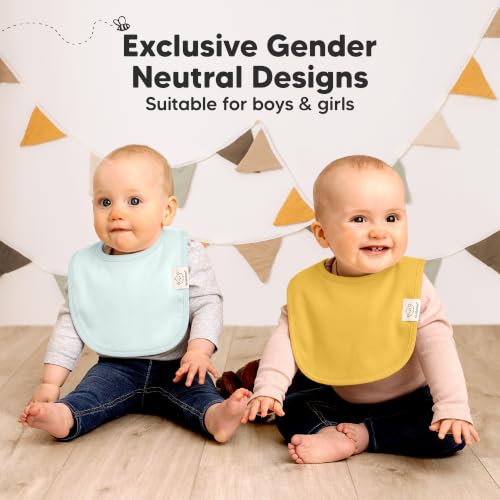 Image of KeaBabies 8-Pack Organic Baby Bibs for Drooling and Teething (Eclipse) | Soft Cotton Bibs for Baby Girl, Boy, Extra Absorbent, Easy to Clean & Put On, Toddler, Newborn, Infant 0-24 Months