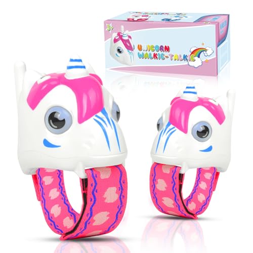 Image of Unicorn Walkie Talkies for Kids 2 Pack, Wristband Walkie Talkie Toys for Girls Ages 3-12, Up to 1,500 FT Range, Camping & Outdoor Games, Birthday Gifts Christmas & Stocking Stuffers