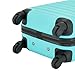 kensie Peonies Hardside Carry-On Luggage with ID Tag, Pool Blue, 22-Inch