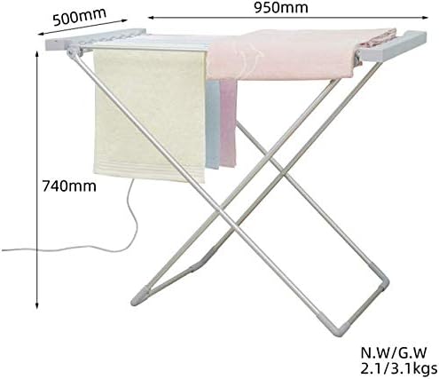 APUM Electric Towel Warmer, Towel Rack Warmer Foldable Floor Standing 100W Energy Saving for Bathroom Towel Heater Rail Home Bathroom Accessories