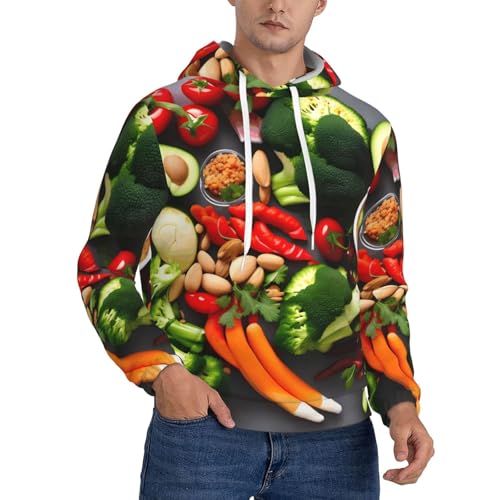 Sweat à capuche chaud homme nourriture saine pour ne plus avoir froid en voyage