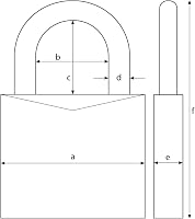 ABUS-Plus Scheibenzylinder Granit Vorhängeschloss 37/55HB50 mit hohem Bügel - für den Außeneinsatz - aus gehärtetem Spezialstahl - Sicherheitslevel 10 – Ansicht 4