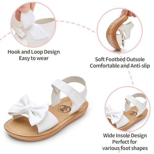 Image of Trary Toddler Sandals for Baby Girls Boys Summer Sandals Cute Kids Shoes Lightweight Open Toe Sandals Beach Holiday Unisex Child Sandals