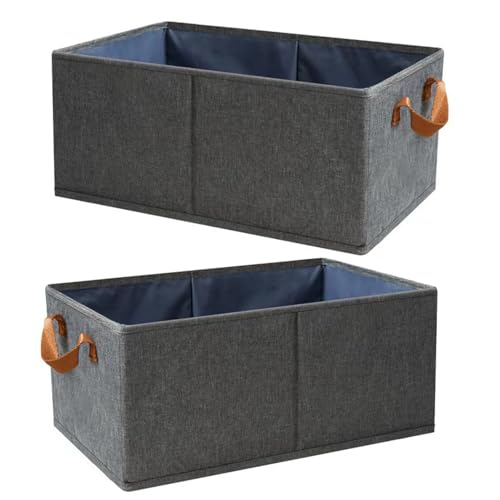 Paquete de 2 cajas plegables de almacenamiento de ropa con cajones, organizador de jeans y prendas
