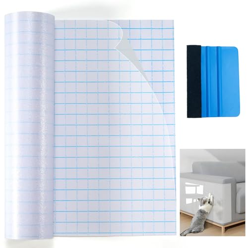 Kratzschutz Katze Tape 5M, Transparent Kratzschutz Sofa Katze Pad Hunde Kratzschutz für Türen Anti Kratz Zuschneidbar Folie für Katzenfür Möbel...