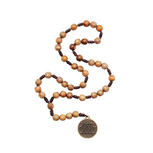 Intercession St Michael Sacred Handmade Solid Wood Chaplet Necklace2