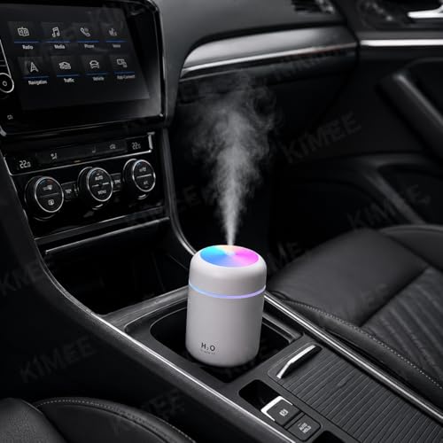 Image of KIMEE (Pack of 10) 300ml Diffuser & Humidifier - Ultrasonic Cool Mist with Quiet Operation, LED Lights - Aromatherapy Air Freshener for Home, Office, Car H2O (Colours May Vary)(Pack of 10)