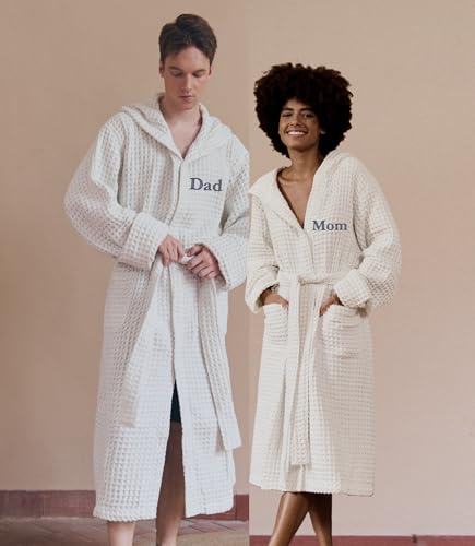 Image of Luxury Organic Japanese Cotton Hotel & Spa Waffle Bathrobe for Men and Women (Hooded /Kimono)