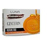 bonballoon Luna Transparent Soap Concentrated Pure Glycerin And Natural Oils Egyptian Egyp Ideal Skin Moisturizert And Gentle For Body (1 Pcs = 4.05 oz / 115 gm) صابون شفاف جلسرين