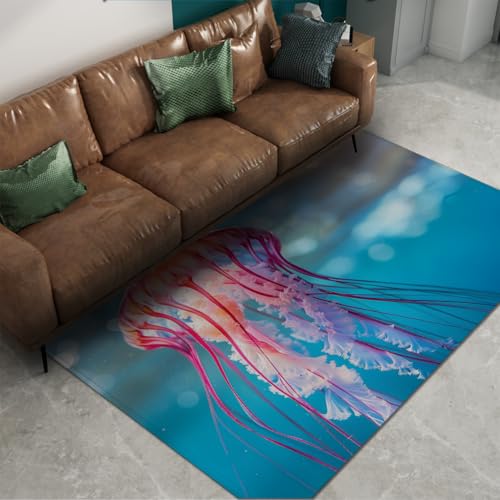 Tapis de bébé lavable antidérapant bleu et rose pour chambre