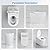 Tankless Smart Toilet with Built-In Bidet, Heated Seat, Warm Water and Dry, Simple Installation, with Foot Sensor and Night Light, Auto Flush, Auto Open & Close Lid, Wireless Remote Control