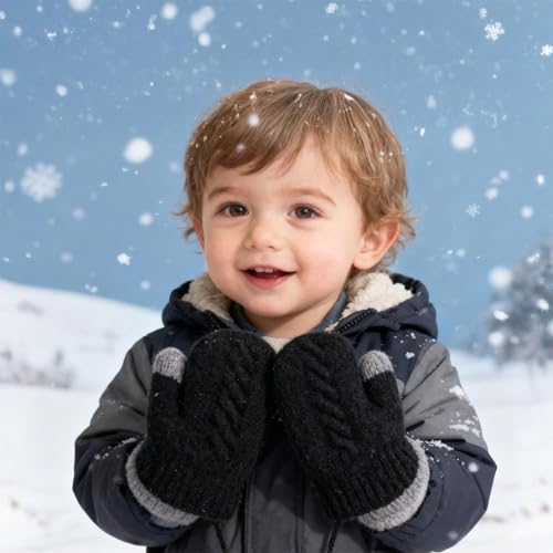 Guantes de punto para niños cálidos que evitan descuidos 5