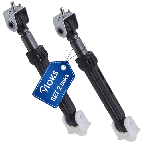 Lot de 2 amortisseurs de roue de rechange pour Bauknecht 481252918063 Amortisseur de vibrations avec alésage de 10 mm pour machine à laver Bauknecht