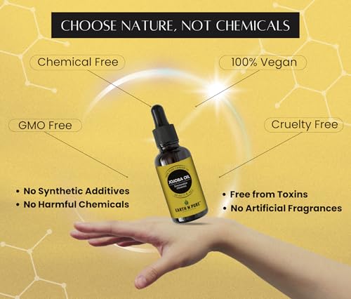 Image of Earth N Pure Jojoba Oil Cold Pressed Natural and Therapeutic Grade for Skin & Hair 15 ml