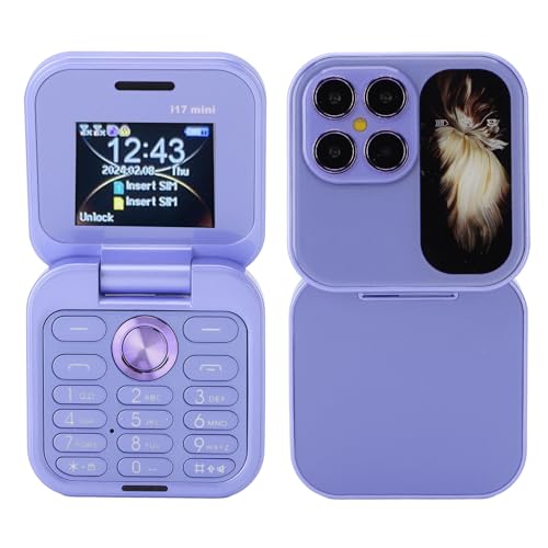 PUSOKEI Mini Téléphone Portable à Rabat 2G avec écran de 1,77, Le Plus Petit Téléphone Portable à Rabat avec Double Emplacement Nano SIM, Radio FM,...