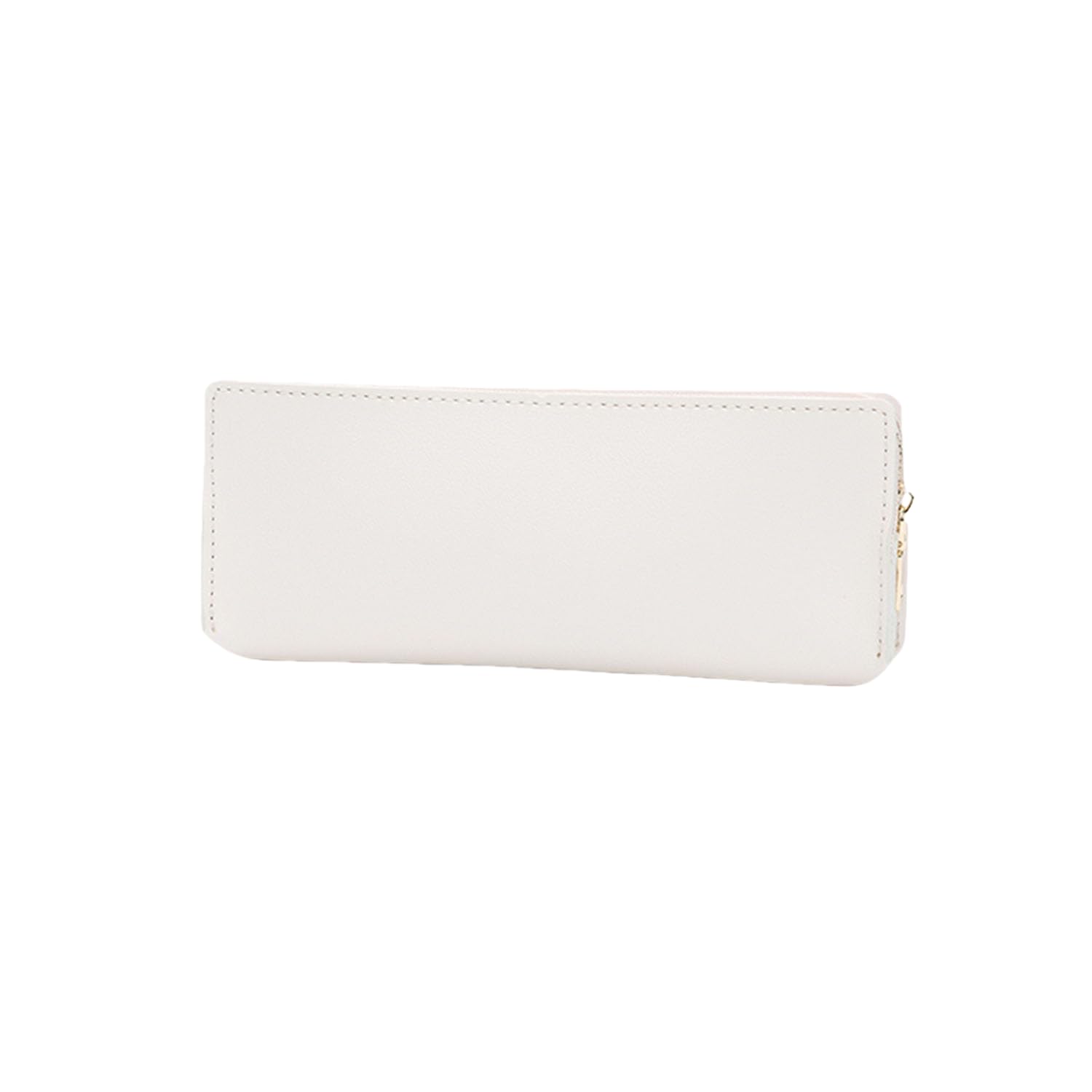 Pencil Case Lightweight and Durable Ideal Pencil Pouch (Beige,Faux leather)
