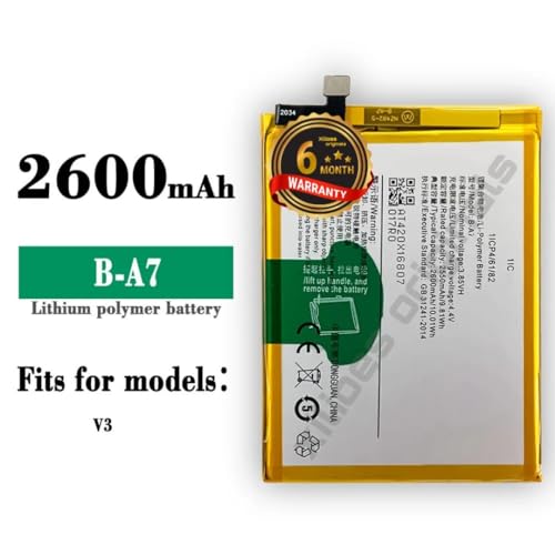 Image of B-A7 Battery for Vivo V3 / V3Max -(2600mAh) Battery with 6 Month Warranty**** (R284)