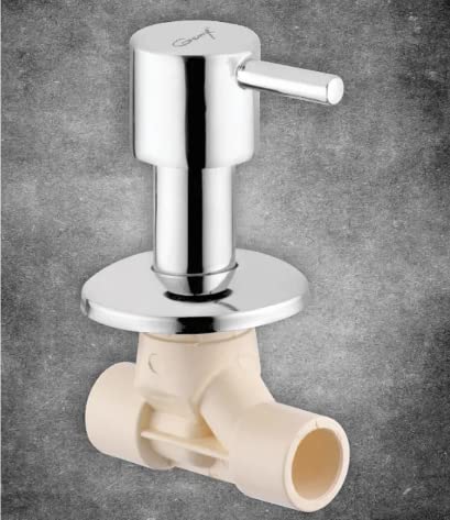 CPVC Concealed Stop Cock/Concealed Stop Valve Tap For Bathroom & Adjustable Brass Wall Flange 15/20 mm (3/4 inch)(Mirror-Chrome Finish)