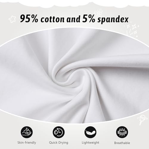 Image of Girls Cotton Long Sleeve Shirts Kids T Shirts Lightweight Breathable Casual Classic Tee Top for Children Age 3-14 Years