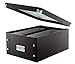 Snap-N-Store CD Storage Box - Pack of 1/2 - Durable Disc Holder with Lid to Store for Discs (1 Pack - Doublewide CD, Black)