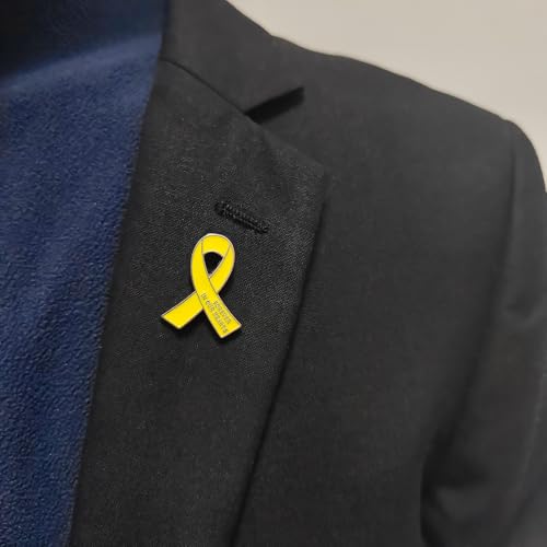 Image of 20 Pcs Funeral Ribbon Awareness Pins Memorial Lapel Brooches Forever In Our Hearts For Mourning Event