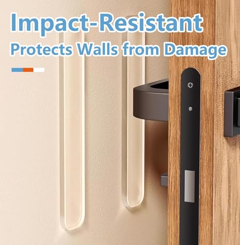 Image of EcHSRT Clear Rubber Feet, 2.24 inch Strip Door Self Adhesive Silicon Bumper Pads for Drawers, Table Tops, Cupboard, Frames, Glassware and Furniture, Mute Buffer Door Protector, 1 Sheet (Clear)