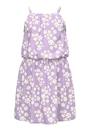 NAME IT Mädchen Nkfvigga Strap Dress J1, Orchid Bloom/Aop:flower, 116
