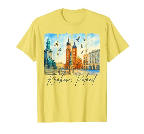Krakow Poland Traveling Brushstroke Meet Me In Krakow Trip T-Shirt