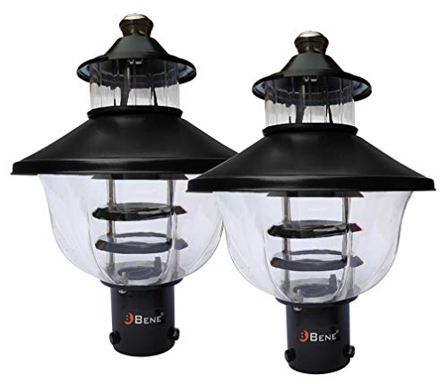 Image of BENE Adam Round Outdoor Lamp (23 cm, Black) - Pack of 2(Stainless Steel)
