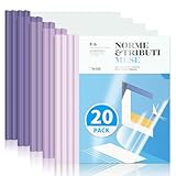 WORPSON 20 Pack, Clear Report Covers with Sliding Bar, 35-Sheet Capacity – Presentation Folders for A4 Sheets Size, Resume & Document Binders for Office, School, Business (Purple)