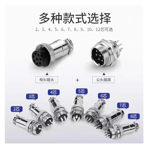 Conector GX20 Aviation Plug 7 Pines miniatura 3