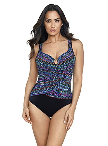Miraclesuit Women's Swimwear Layered Escape Tummy Control Underwire Bra One Piece Swimsuit