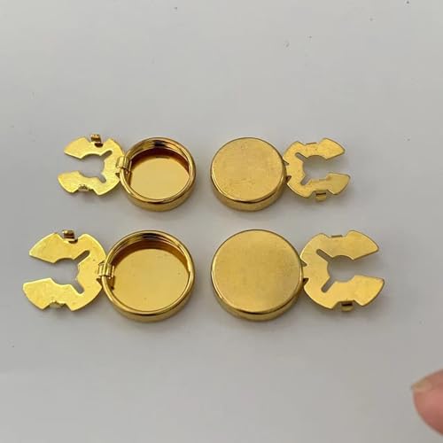 10 cubre botones redondos de latón para camisa formal miniatura 5