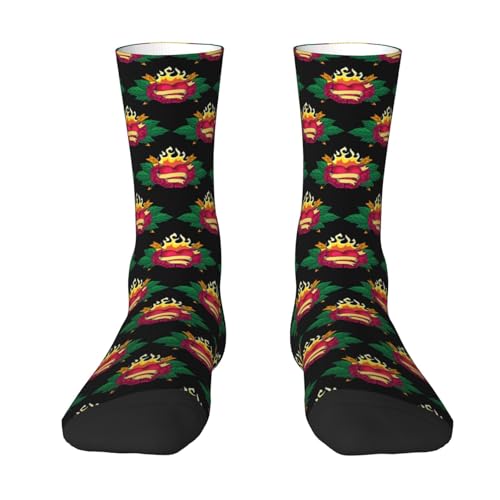 Medias De Compresion Corazón Ardiente Mid-Calf Calcetines De Senderismo Novedosos Sobre La Pantorrilla Antiampollas Medias De Tubo Medio Para Trekking Senderismo Running 40Cm