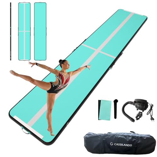 CASSILANDO Turnmatte Aufblasbar, 5m Tumbling Matte, 10cm Hoch...