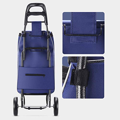 MISJIA Einkaufstrolley mit 2 Räder, Einkaufstrolley XXL mit großen Rädern in - extra großer Einkaufsroller Einkaufshilfe… – Bild 7