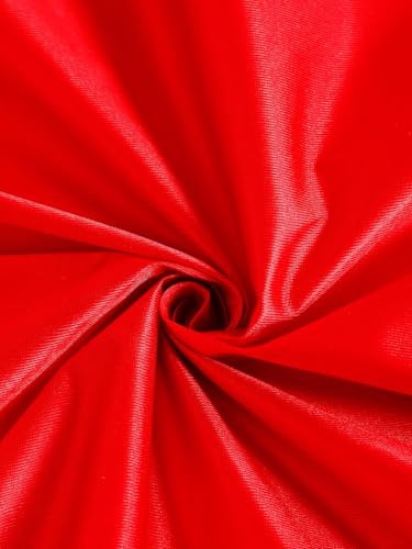 Image of Fashion String 2 Pieces 3D Tulip Patch Grommet Polyester Door Curtains - 7 Feet, Red