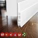 Door Draft Stopper for Exterior or Interior Doors, DBS001 Door Weather Stripping with 1mm Thick Strong Adhesive Waterproof Soundproof Door Bottom Seal (White)