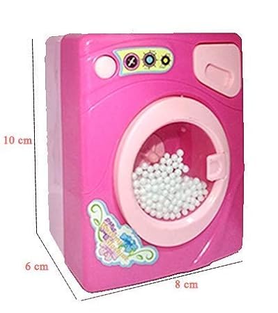Kitchen Play Set for Girls – Battery Operated Pink Home Appliance Toys with Iron, Vacuum Cleaner, Sewing Machine & Washing Machine – Pretend Play Household Set - Image 3 thumbnail