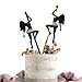1 Pcs Bachelor Party Cake Topper Pole Dance Girl Cake Toppers Bachelor Party Decorations Bachelorette Shower Birthday Party Decorations Supplies (Black)