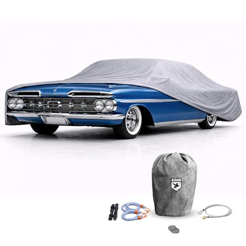 Image of Weatherproof Max Car Cover & Warranty Compatible with Chevrolet 1959-1960 Impala - Outdoor Cover Theft Cable Lock Car Accessories Better Than Waterproof