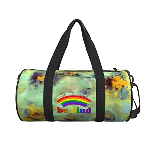 LGBT Pride Rainbow Flag Convertible Garment Bag with Shoulder Strap, Carry on Garment Duffel Bag for Men Women - Rolling Foldable for Travel Luggage Bags (Black)2
