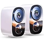 Wireless Security Camera 2Pack- Outdoor WiFi Security Cameras, Color Night Vision, AI/PIR Detection, 2-Way Talk, Cloud/SD, Weatherproof, Battery Powered Outdoor Cameras for Home Security Outside