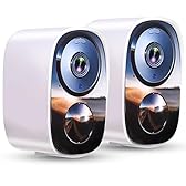 Wireless Security Camera 2Pack- Outdoor WiFi Security Cameras, Color Night Vision, AI/PIR Detection, 2-Way Talk, Cloud/SD, Weatherproof, Battery Powered Outdoor Cameras for Home Security Outside