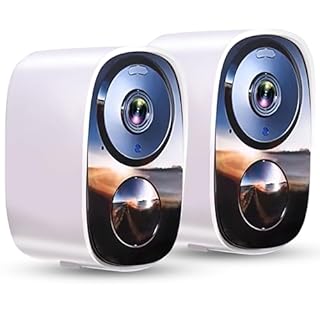 Wireless Security Camera 2Pack- Outdoor WiFi Security Cameras, Color Night Vision, AI/PIR Detection, 2-Way Talk, Cloud/SD, Weatherproof, Battery Powered Outdoor Cameras for Home Security Outside