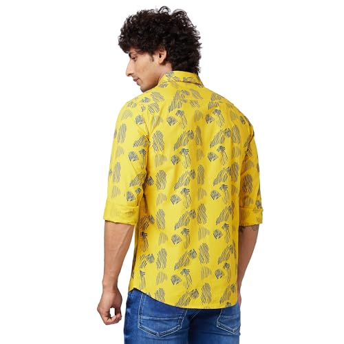 Image of Spykar Men's Slim Fit N /A Full Sleeve Printed Casual Shirts